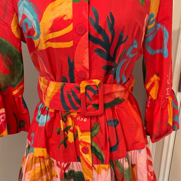 FARM Rio - Vibrant Floral Belted Dress - Picture 2 of 4